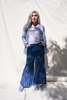 abacaxi Wide-Leg Pant - Colorblock Indigo - Thumbnail 4