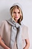 ARCTIC FOX & CO. Blizzard Grey Alpaca Hooded Scarf - Thumbnail 1