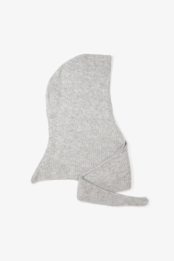 ARCTIC FOX & CO. Blizzard Grey Alpaca Hooded Scarf