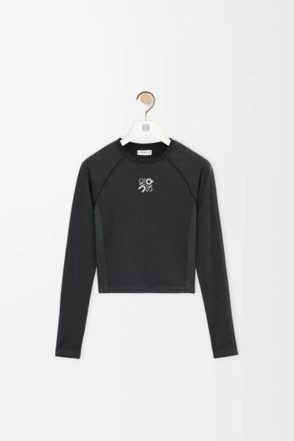 LOEWE S929Y23X101100 Tunic Top - Black