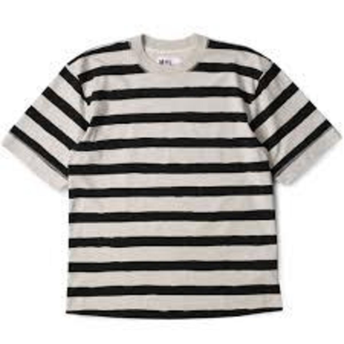 Margaret Howell Short Sleeve T-Shirt - Natural/Black - Image 1 of 1