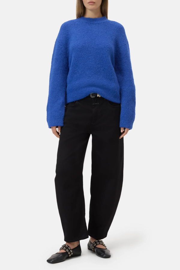 Closed Crew Neck Sweater - Blue