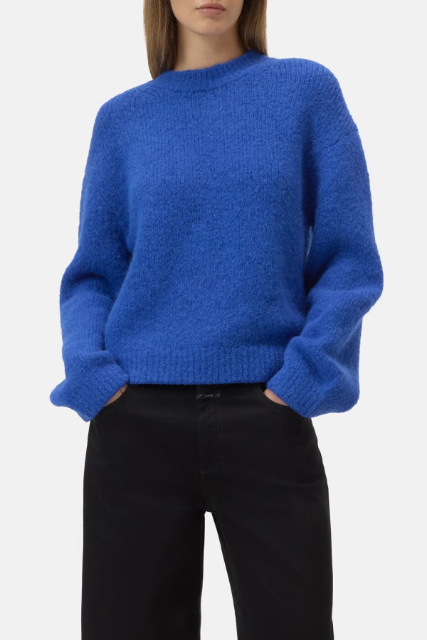 Closed Crew Neck Sweater - Blue