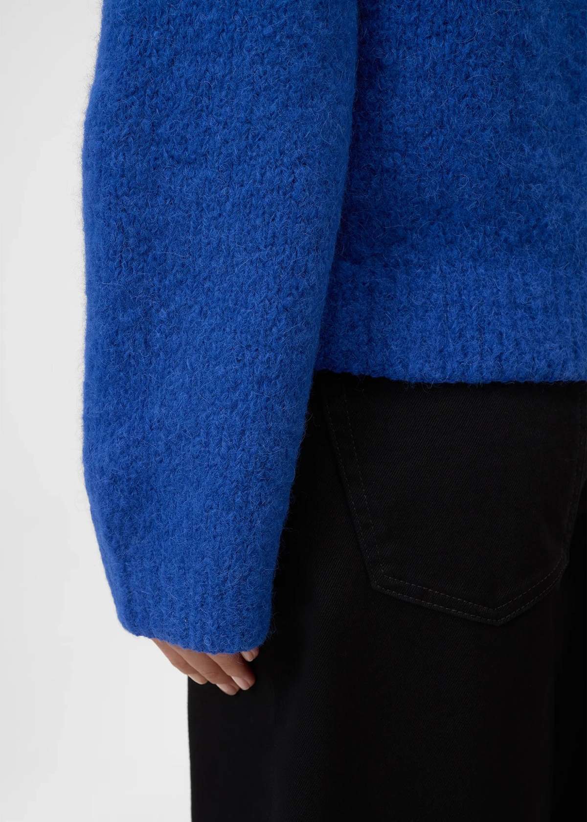 Closed Crew Neck Sweater - Blue - Image 4 of 8
