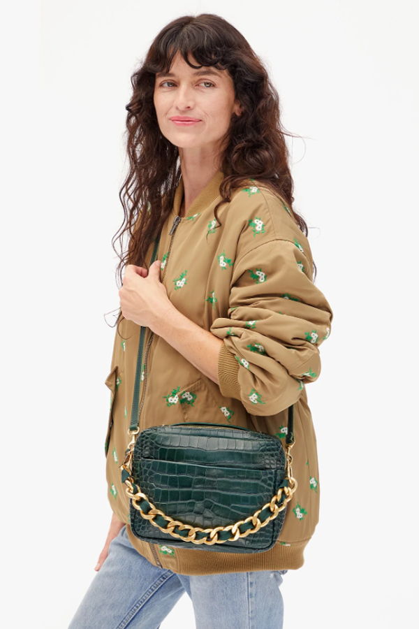 Clare V. Mirabel Congo Croc Bag
