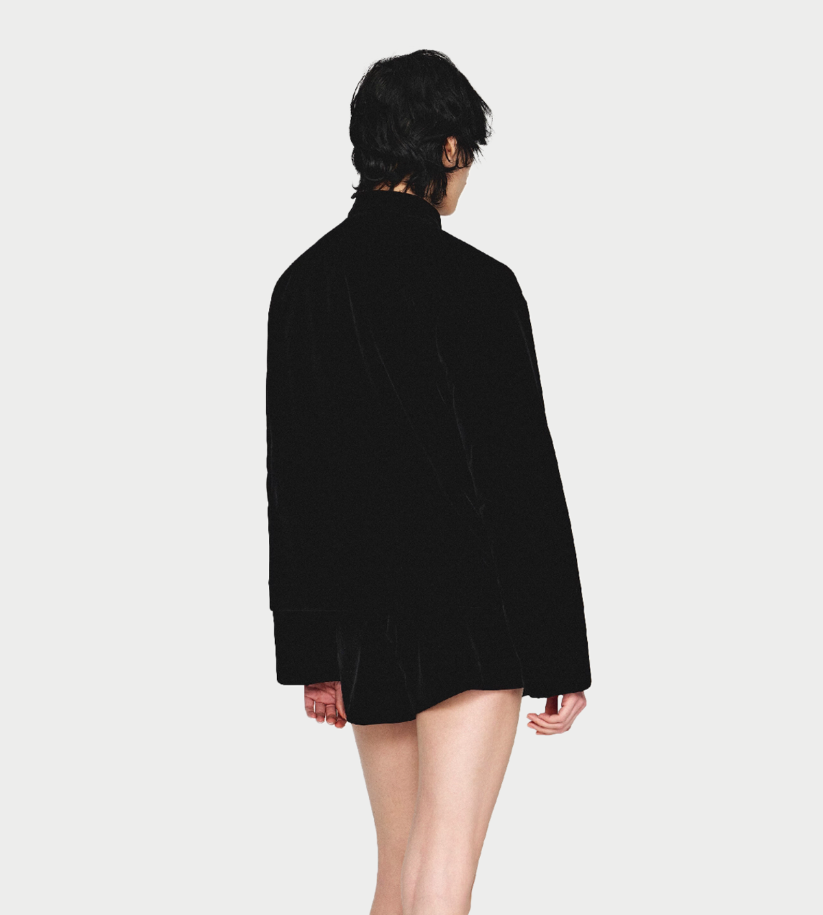 INTO THE EAST Velvet Embroidered Stand Collar Jacket - Image 4 of 5