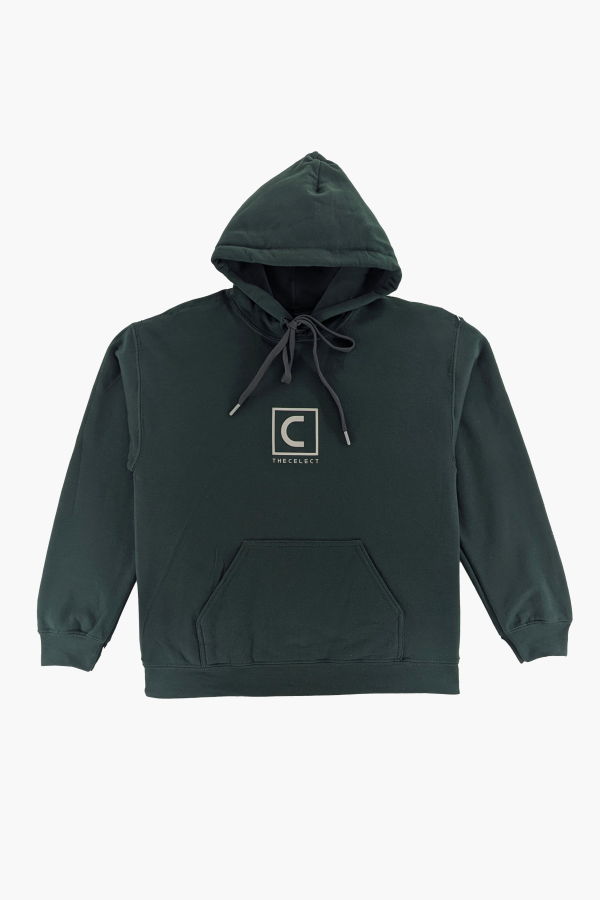 THE CELECT C Square Logo Hoodie - Forest Green