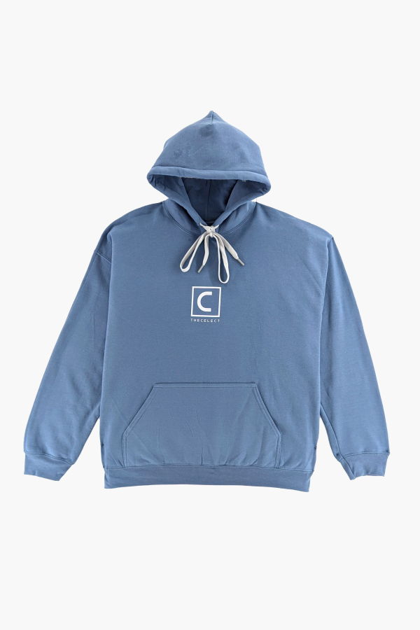 THE CELECT C Square Logo Hoodie - Slate Blue