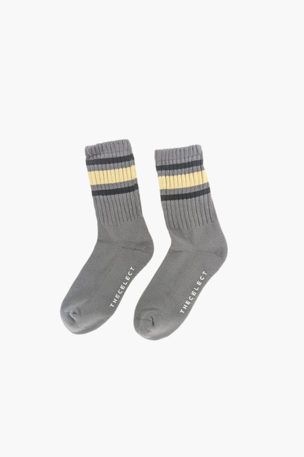 THE CELECT Stripe Grey Socks - Gray