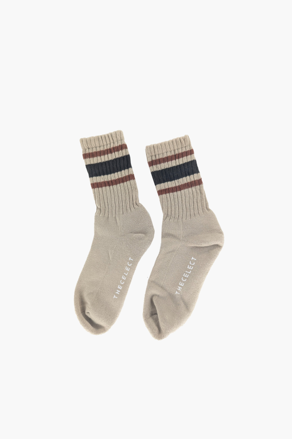 THE CELECT Stripe Sand Socks - Black