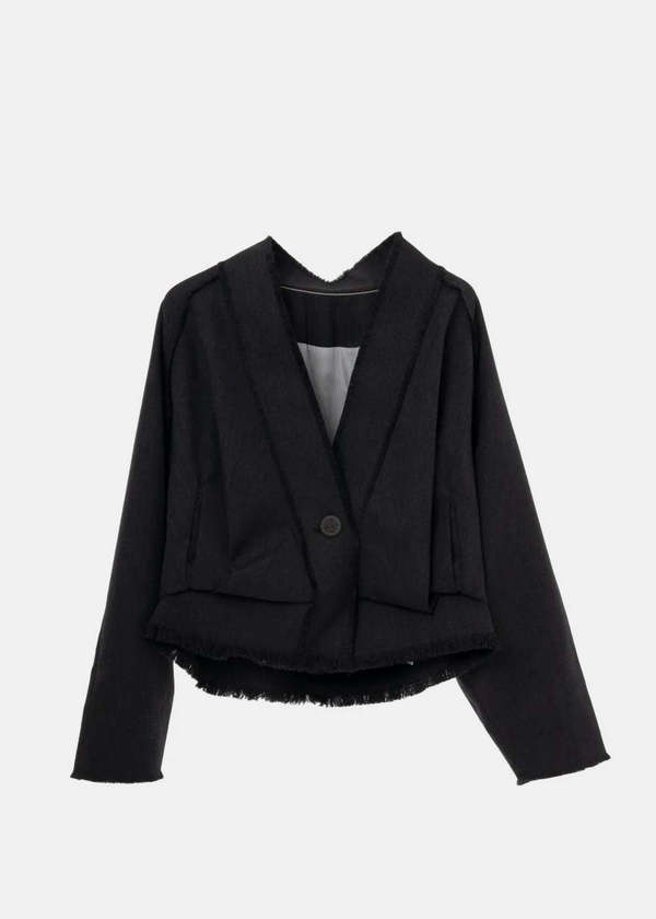 YANGKEHAN Frayed Jacket - Gray
