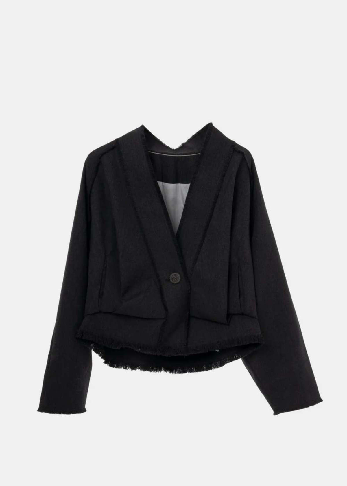 YANGKEHAN Frayed Jacket - Gray - Image 1 of 2