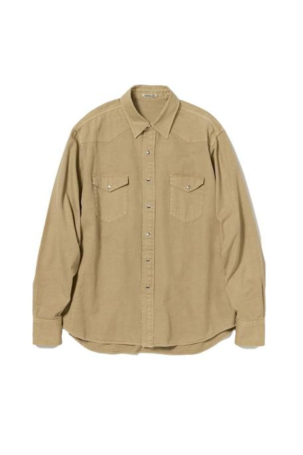 Auralee A25SS02FD Shirt - Dyed Beige