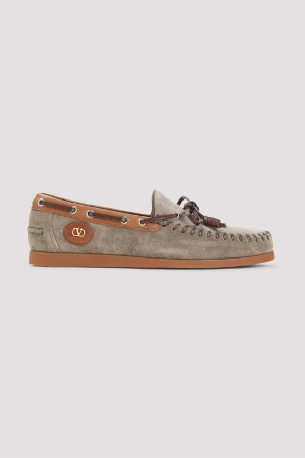 Valentino Garavani Laced Up Shoes - Khaki Tobacco