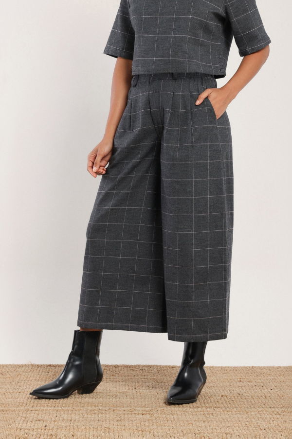 NAZEERAH Sahla Trousers - Smoke