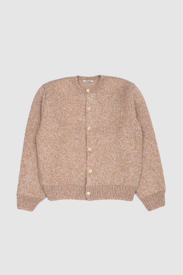 Auralee Double Faced Wool-Alpaca Cardigan