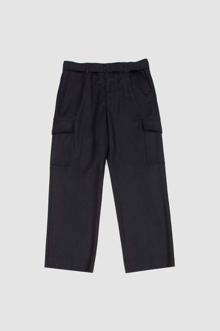 Auralee Linen Wool Silk Shark Skin Slacks | Garmentory