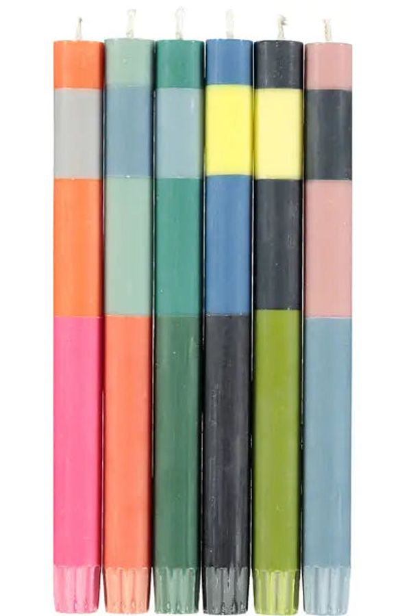 British Colour Standard Abstract Dinner Candles