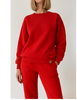 okay alright Good Enough Crewneck Sweatshirt - Red - Thumbnail 1