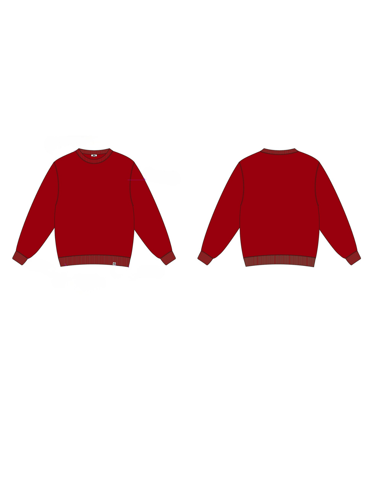 okay alright Good Enough Crewneck Sweatshirt - Red - Image 2 of 2