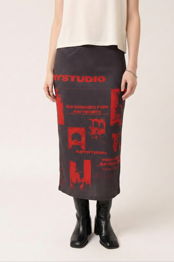 Colmillo de Morsa Screenprinted Modal Skirt