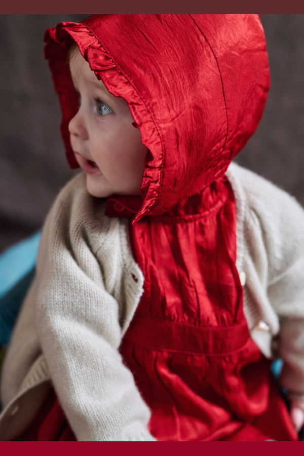 Caramel Vestia Baby Girl's Dress and Bloomers Set