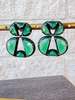 Nak Armstrong Infinity Enameled Earrings - Green Onyx - Thumbnail 1