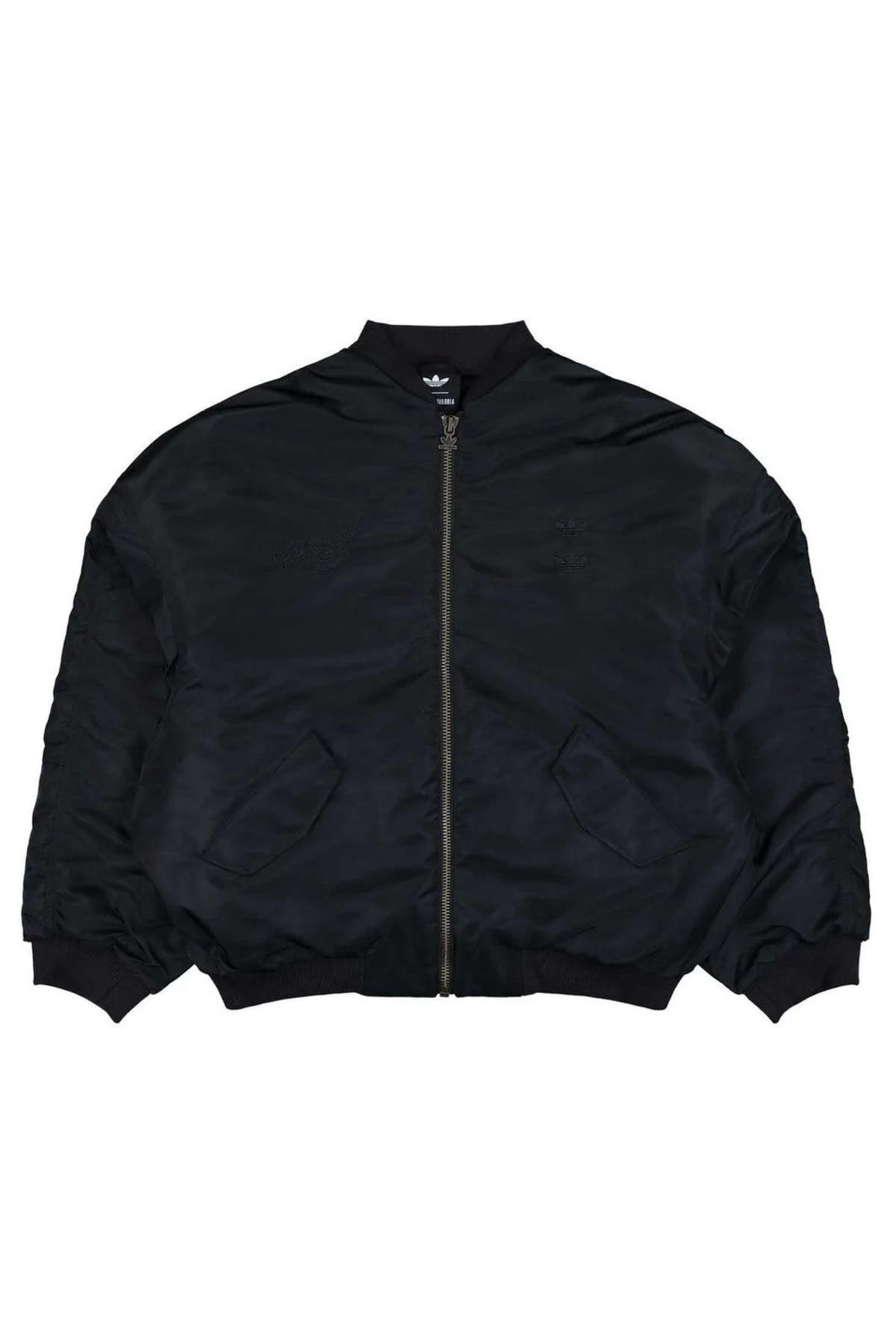 Adidas x Willy Chavarria Satin Bomber Jacket - Black - Image 1 of 4