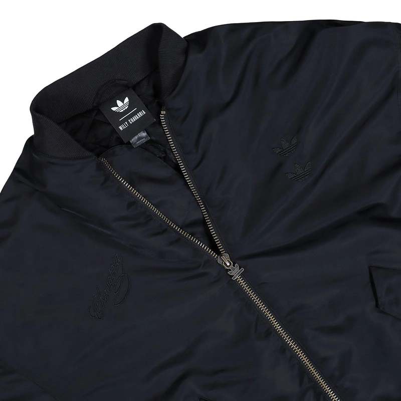 Adidas x Willy Chavarria Satin Bomber Jacket - Black