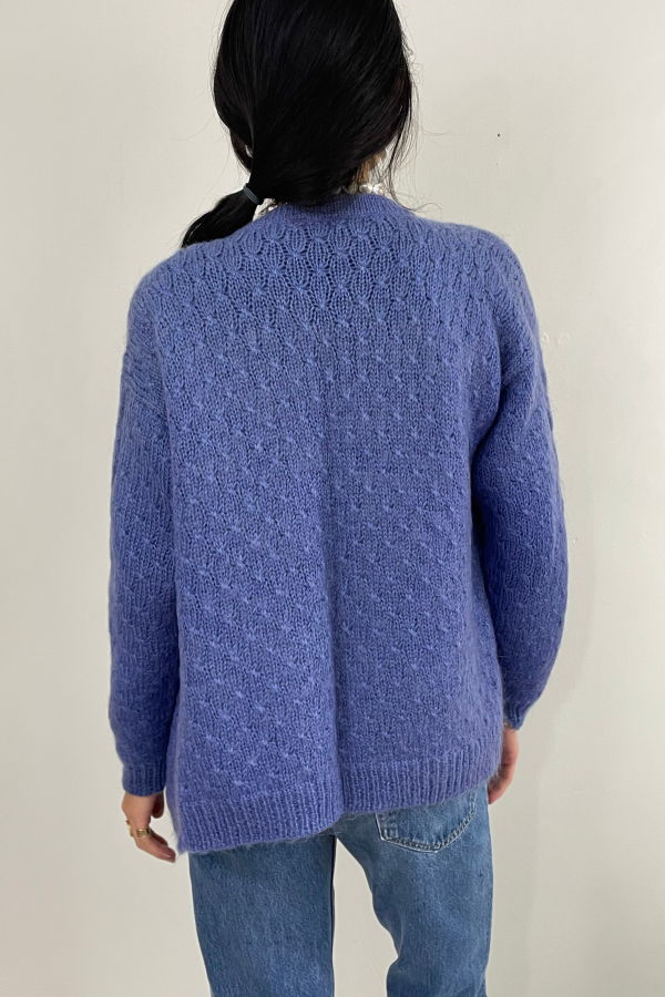 ReCAP Vintage Studio Vintage 90s Mohair Cable Knit Oversized Shacket Sweater
