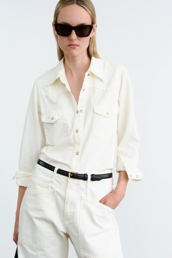Nili Lotan Travis Shirt - Cream