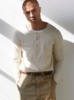 Merz b. Schwanen 2M06 Sturdy Jersey Henley - Thumbnail 2