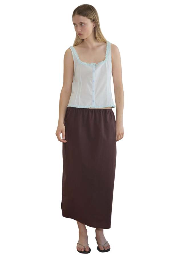 Deiji Studios Mid Day Skirt - Umber