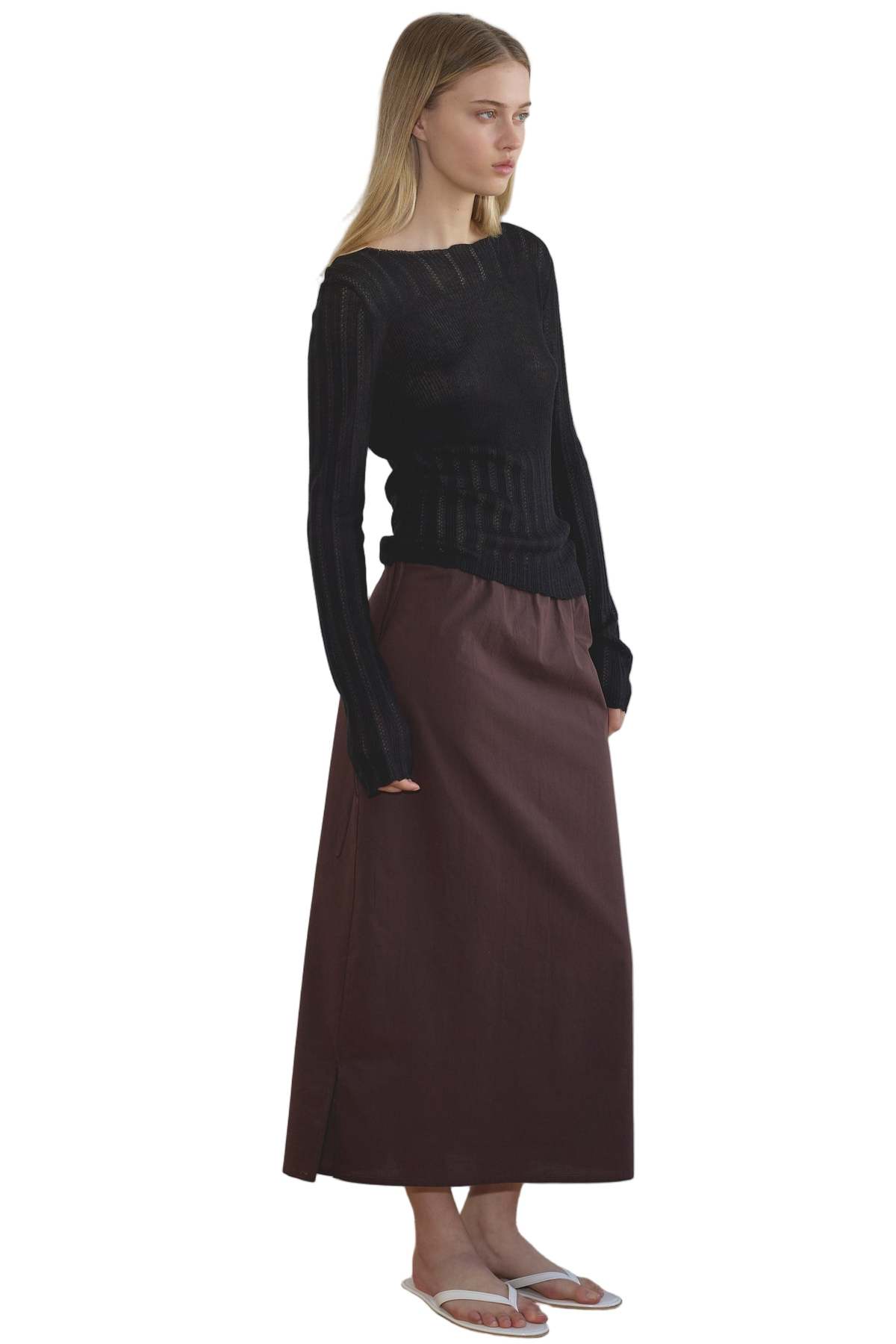 Deiji Studios Mid Day Skirt - Umber - Image 6 of 9