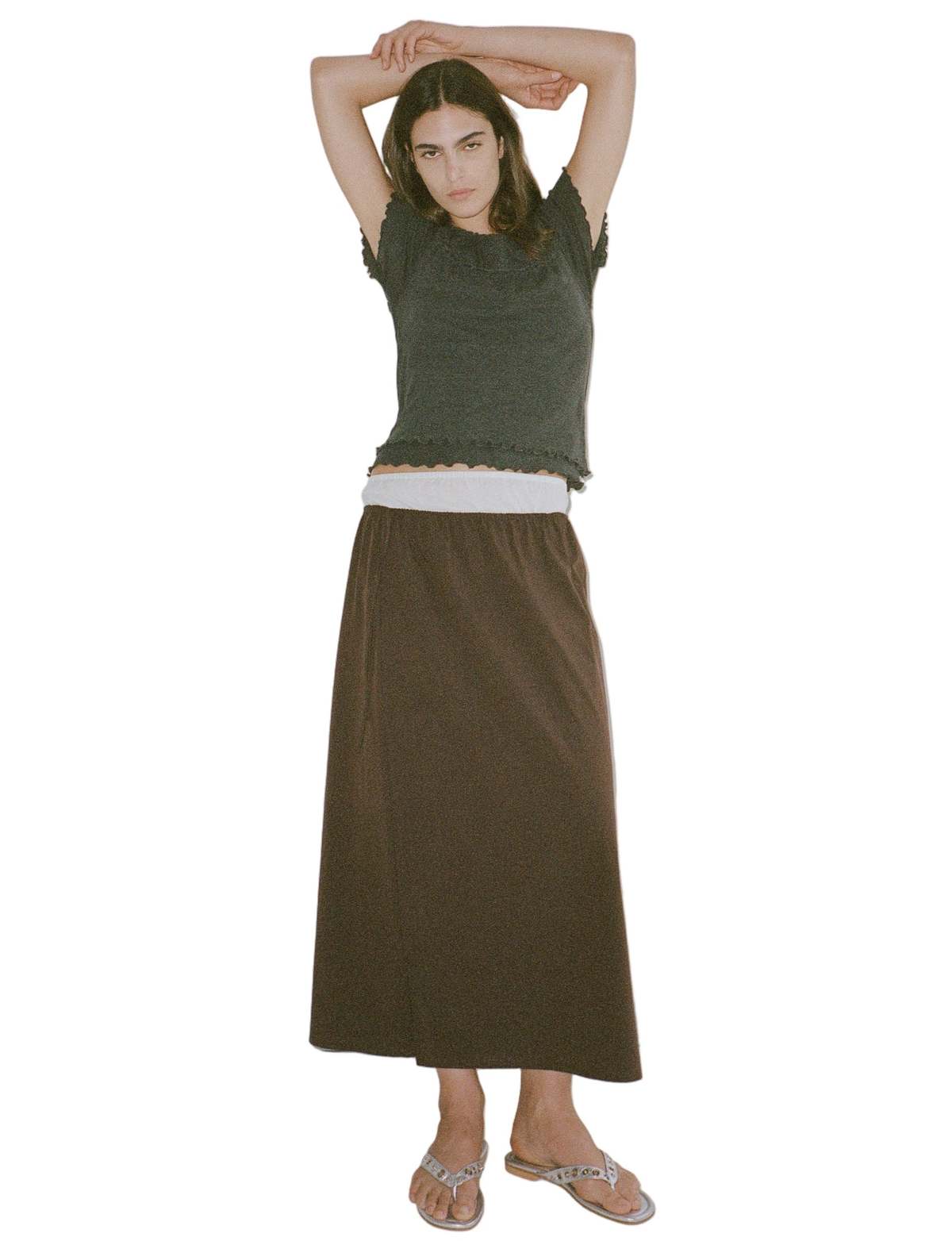 Deiji Studios Mid Day Skirt - Umber - Image 7 of 9