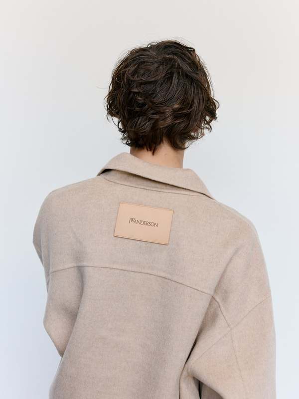JW ANDERSON Clay Melange Wool Oversized Shirt Jacket