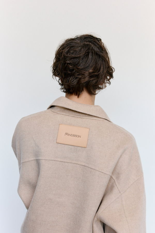 JW ANDERSON Clay Melange Wool Oversized Shirt Jacket