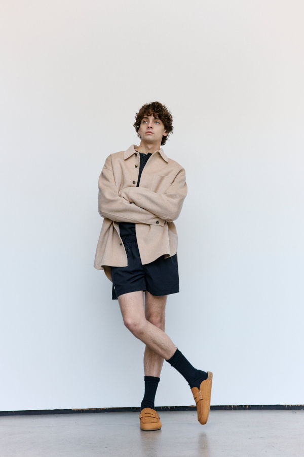 JW ANDERSON Clay Melange Wool Oversized Shirt Jacket
