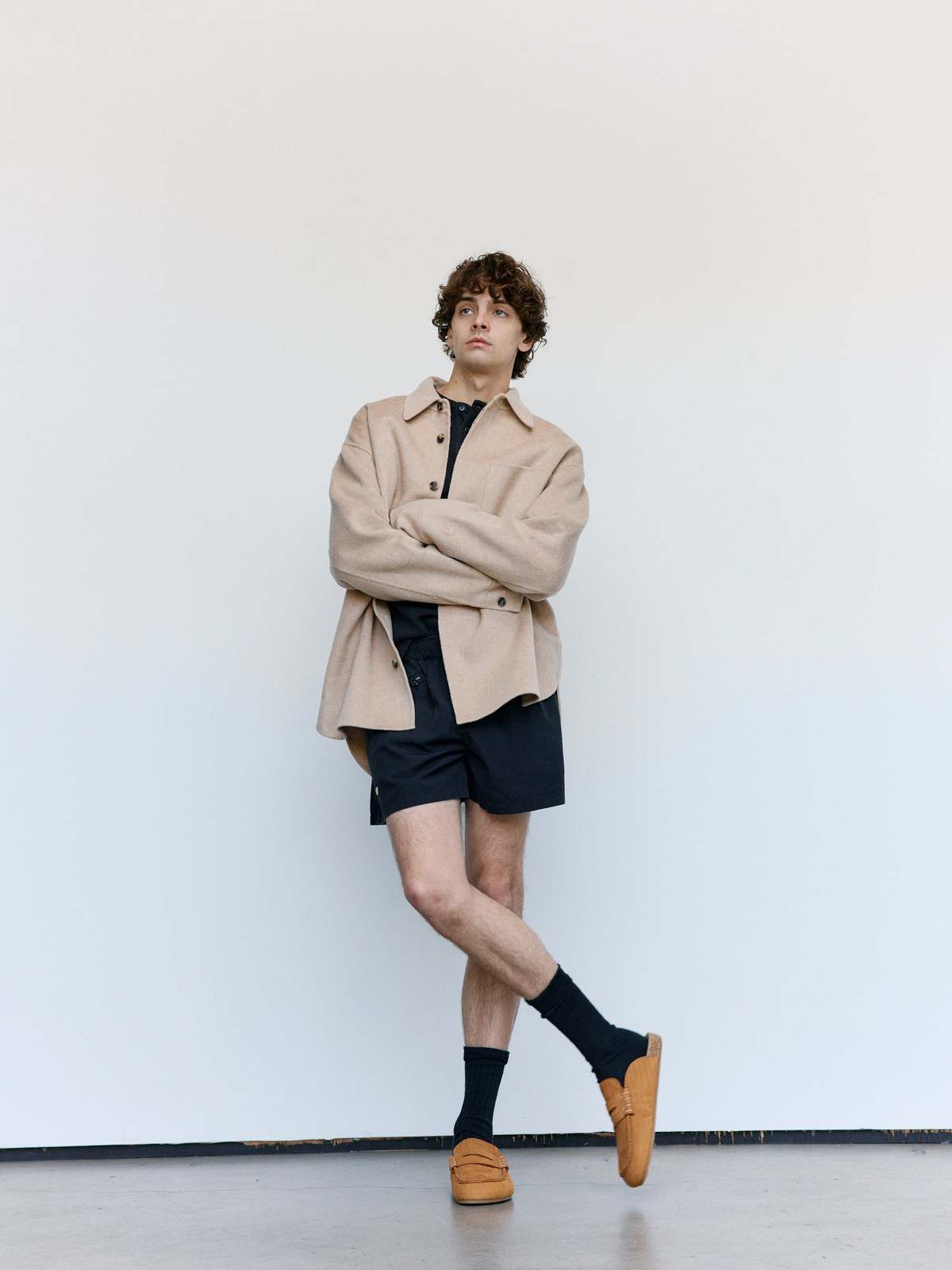 JW ANDERSON Clay Melange Wool Oversized Shirt Jacket - Image 2 of 9
