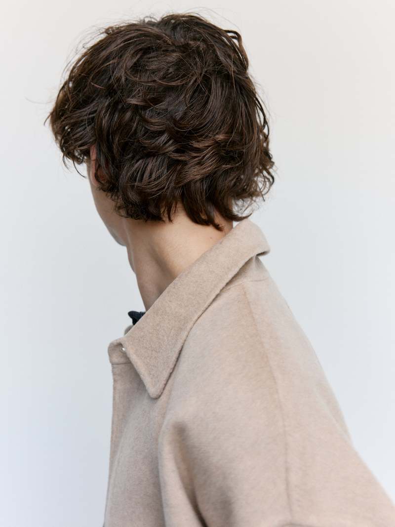 JW ANDERSON Clay Melange Wool Oversized Shirt Jacket