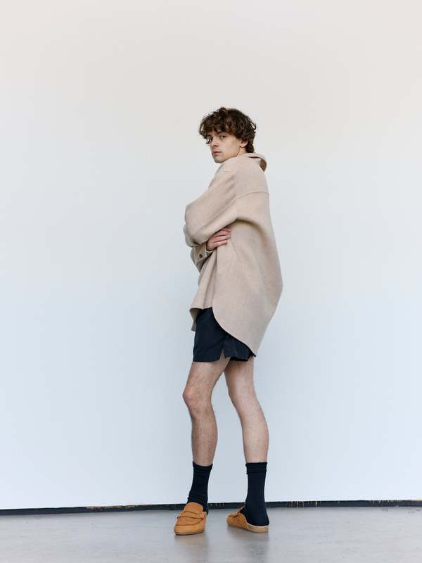 JW ANDERSON Clay Melange Wool Oversized Shirt Jacket