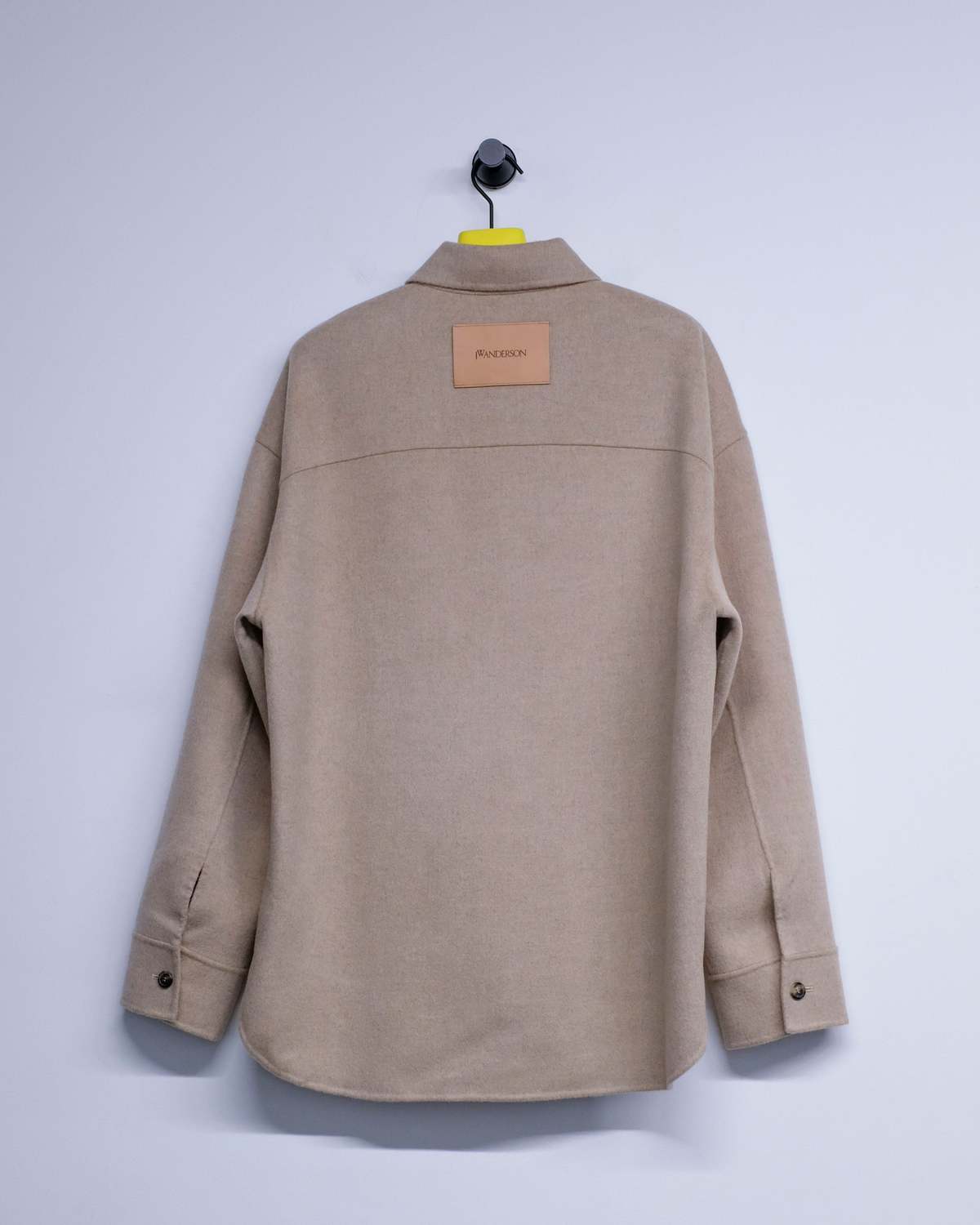 JW ANDERSON Clay Melange Wool Oversized Shirt Jacket - Image 9 of 9