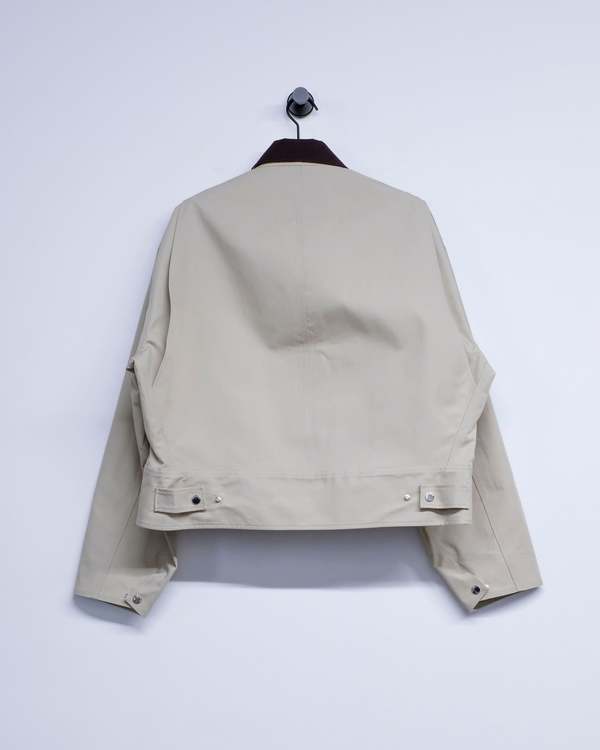 JW ANDERSON Nougat & Chocolate Cotton Curved Hem Workwear Jacket
