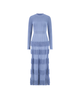 Lela Rose Fringe Detail Knit Piper Dress - Cornflower Blue - Thumbnail 1