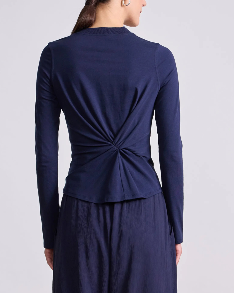 Apiece Apart Long Sleeve Volta Top - Navy