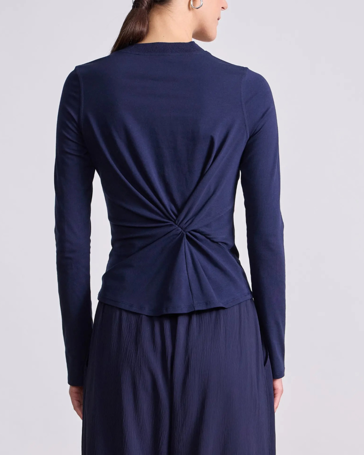 Apiece Apart Long Sleeve Volta Top - Navy - Image 4 of 4