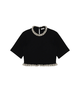 Jonathan Simkhai Ozelle S/S Crewneck Top - Black - Thumbnail 1