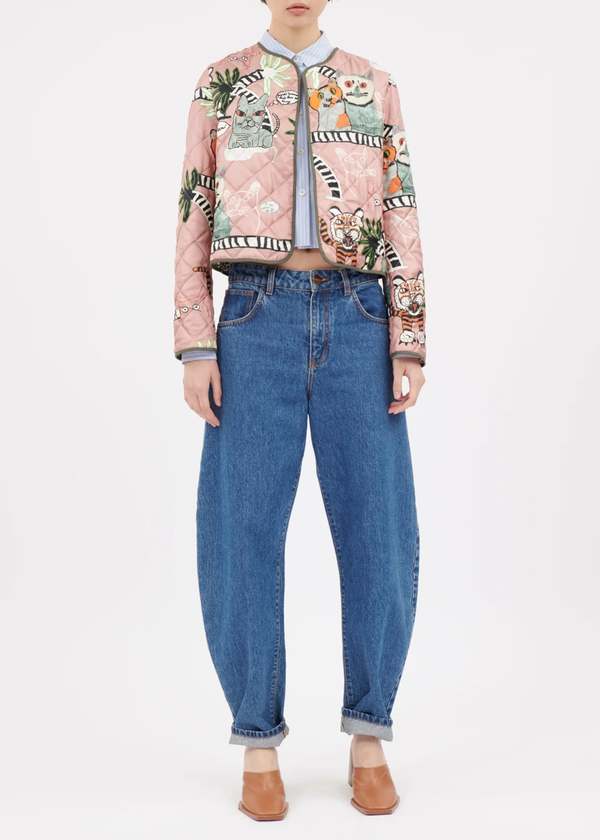 Odeeh Cats & Tigers Jacket - Blush