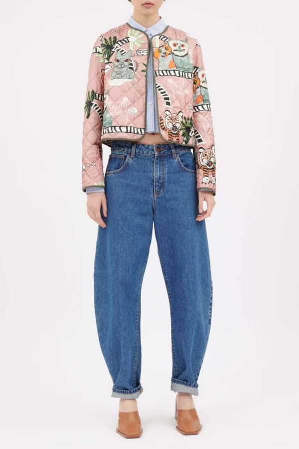 Odeeh Cats & Tigers Jacket - Blush