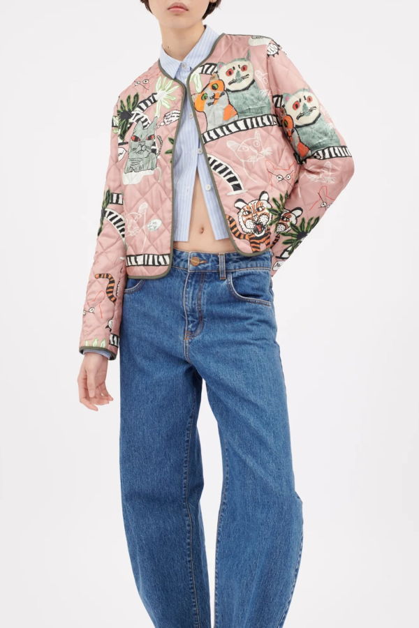 Odeeh Cats & Tigers Jacket - Blush